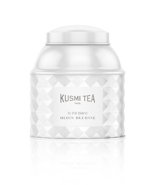 Weiße Teedose von Kusmi Tea