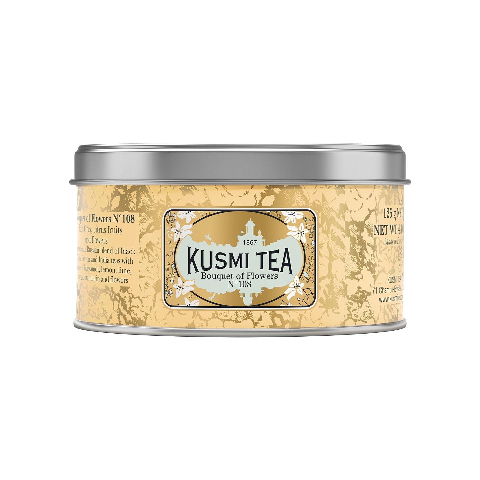 Hellorangene Teedose von Kusmi Tea